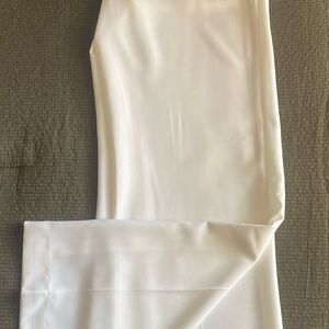 Elegant White Satin Pants